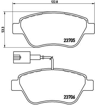 P23141 BREMBO Комплект тормозных колодок, дисковый тормоз