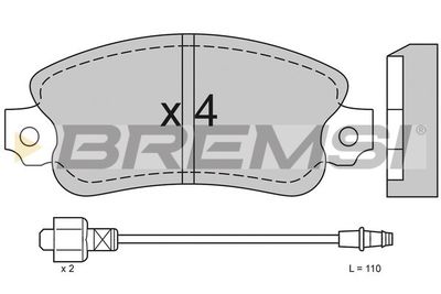 BP2127 BREMSI Комплект тормозных колодок, дисковый тормоз