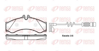 061412 REMSA Комплект тормозных колодок, дисковый тормоз