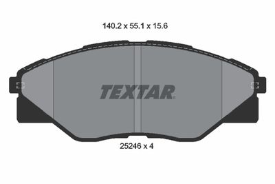 2524601 TEXTAR Комплект тормозных колодок, дисковый тормоз