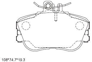 KD7749 ASIMCO Комплект тормозных колодок, дисковый тормоз