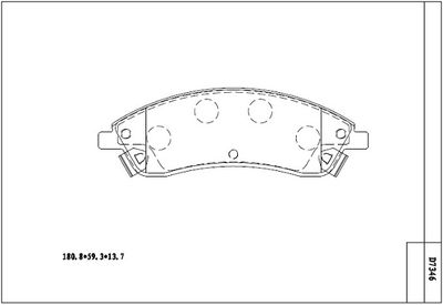 KD7346 ASIMCO Комплект тормозных колодок, дисковый тормоз