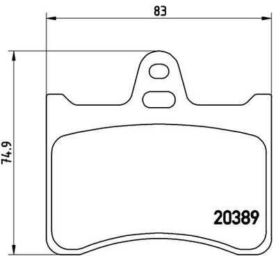 P61019 BREMBO Комплект тормозных колодок, дисковый тормоз