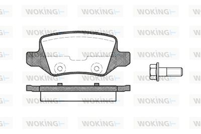 P918300 WOKING Комплект тормозных колодок, дисковый тормоз