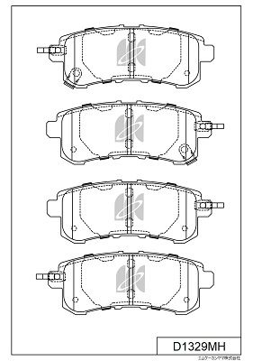 D1329MH MK Kashiyama Комплект тормозных колодок, дисковый тормоз
