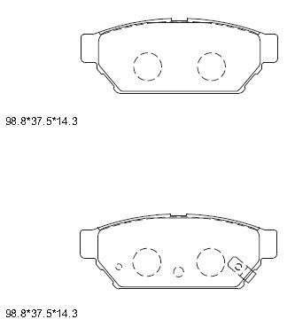 KD4708 ASIMCO Комплект тормозных колодок, дисковый тормоз