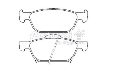 H02568 ASHUKI by Palidium Комплект тормозных колодок, дисковый тормоз