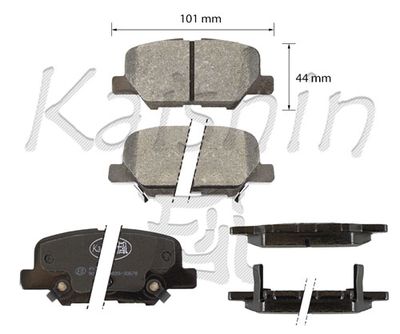 FK6146 KAISHIN Комплект тормозных колодок, дисковый тормоз