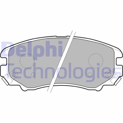 LP1902 DELPHI Комплект тормозных колодок, дисковый тормоз