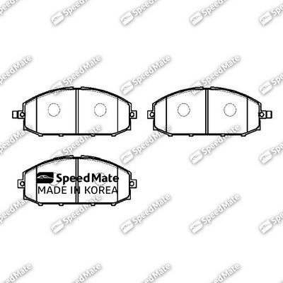 SMBPJ510 SpeedMate Комплект тормозных колодок, дисковый тормоз
