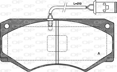 BPA004752 OPEN PARTS Комплект тормозных колодок, дисковый тормоз