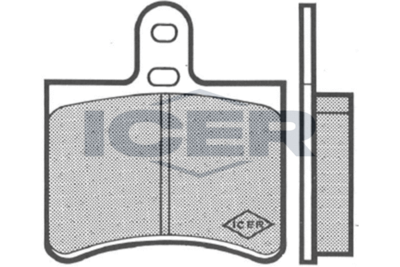 180214 ICER Комплект тормозных колодок, дисковый тормоз