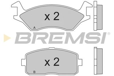 BP2189 BREMSI Комплект тормозных колодок, дисковый тормоз
