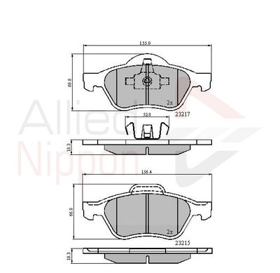 ADB01115 COMLINE Комплект тормозных колодок, дисковый тормоз