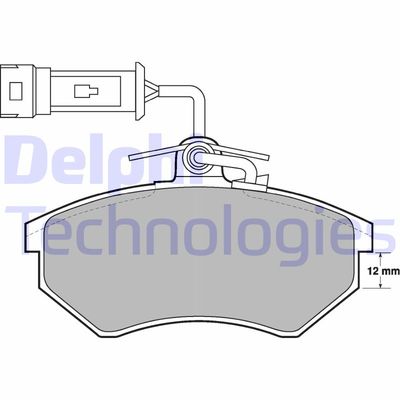 LP901 DELPHI Комплект тормозных колодок, дисковый тормоз