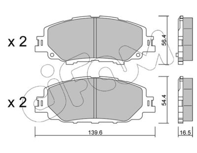 82212350 CIFAM Комплект тормозных колодок, дисковый тормоз