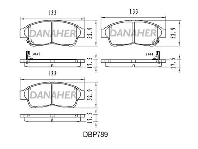 DBP789 DANAHER Комплект тормозных колодок, дисковый тормоз