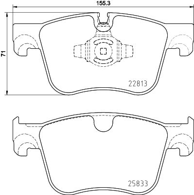 8DB355036491 HELLA Комплект тормозных колодок, дисковый тормоз