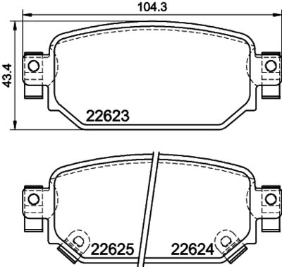 8DB355039141 HELLA PAGID Комплект тормозных колодок, дисковый тормоз