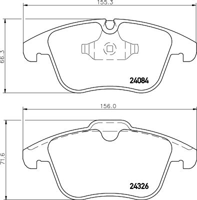 MDB2944 MINTEX Комплект тормозных колодок, дисковый тормоз