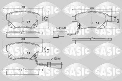 6216032 SASIC Комплект тормозных колодок, дисковый тормоз