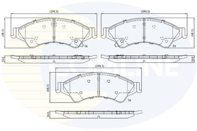 CBP32275 COMLINE Комплект тормозных колодок, дисковый тормоз