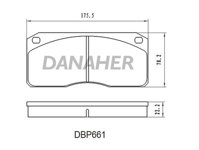 DBP661 DANAHER Комплект тормозных колодок, дисковый тормоз