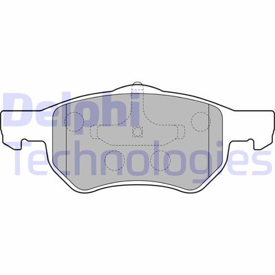 LP1818 DELPHI Комплект тормозных колодок, дисковый тормоз