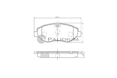 P11152 ASHUKI by Palidium Комплект тормозных колодок, дисковый тормоз