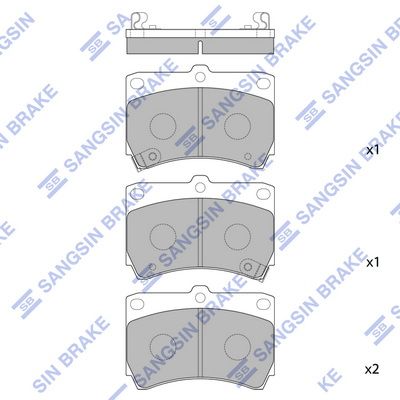 SP1067 Hi-Q Комплект тормозных колодок, дисковый тормоз