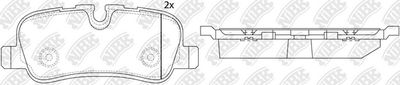 PN0485 NiBK Комплект тормозных колодок, дисковый тормоз
