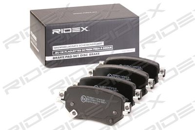 402B1341 RIDEX Комплект тормозных колодок, дисковый тормоз