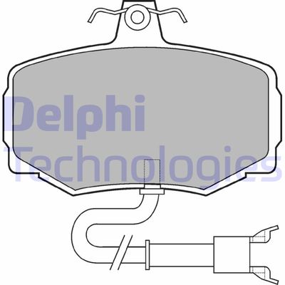 LP600 DELPHI Комплект тормозных колодок, дисковый тормоз