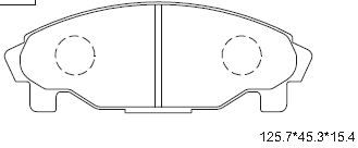 KD3714W ASIMCO Комплект тормозных колодок, дисковый тормоз