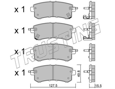 11550 TRUSTING Комплект тормозных колодок, дисковый тормоз