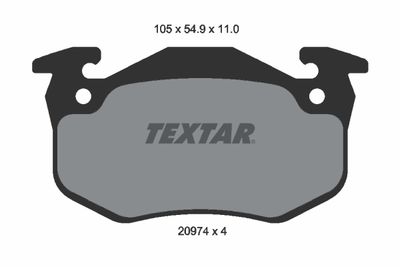 2097401 TEXTAR Комплект тормозных колодок, дисковый тормоз