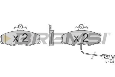 BP2209 BREMSI Комплект тормозных колодок, дисковый тормоз