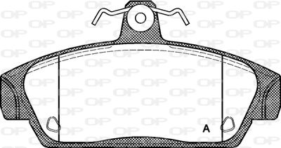 BPA033600 OPEN PARTS Комплект тормозных колодок, дисковый тормоз