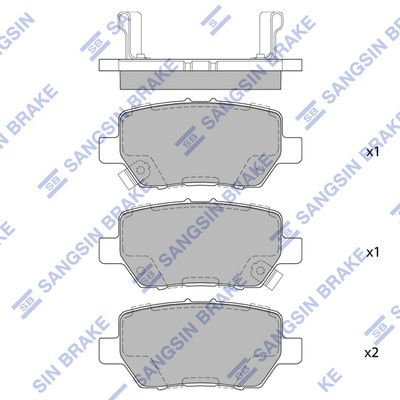 SP4063 Hi-Q Комплект тормозных колодок, дисковый тормоз