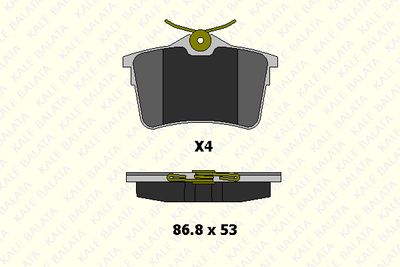 2476516614 KALE Комплект тормозных колодок, дисковый тормоз