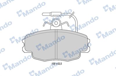 MBF015936 MANDO Комплект тормозных колодок, дисковый тормоз
