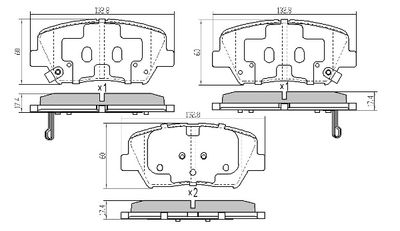 FBP1898 FREMAX Комплект тормозных колодок, дисковый тормоз