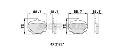 AA0228 BRAXIS Комплект тормозных колодок, дисковый тормоз