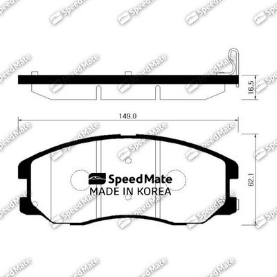 SMBPG017 SpeedMate Комплект тормозных колодок, дисковый тормоз