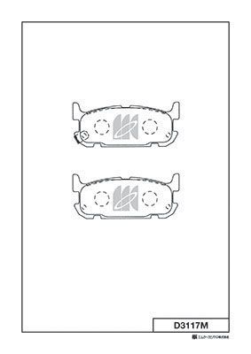 D3117M MK Kashiyama Комплект тормозных колодок, дисковый тормоз