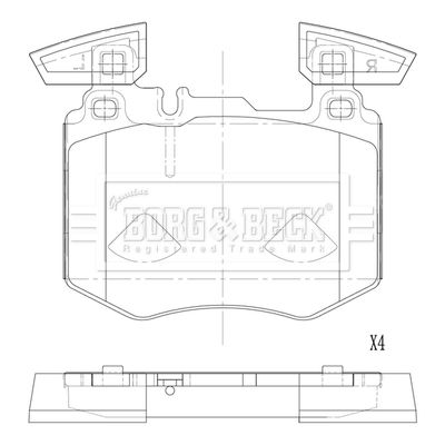 BBP2898 BORG & BECK Комплект тормозных колодок, дисковый тормоз