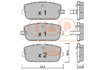 70411039P IAP QUALITY PARTS Комплект тормозных колодок, дисковый тормоз