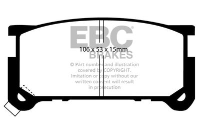 DP615 EBC Brakes Комплект тормозных колодок, дисковый тормоз