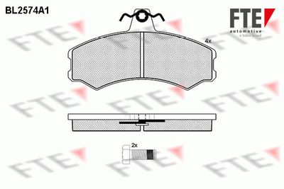 BL2574A1 FTE Комплект тормозных колодок, дисковый тормоз