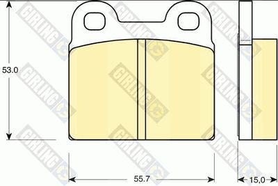 6101022 GIRLING Комплект тормозных колодок, дисковый тормоз